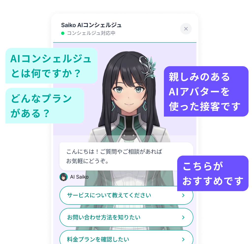 AIコンシェルジュ デモビジュアル